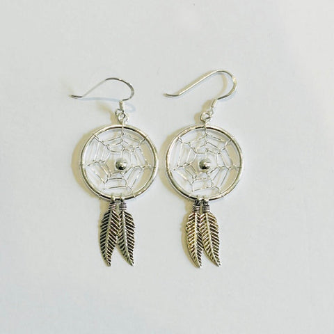 Dreamcatcher Silver Hook Earrings (PGE)