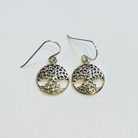 Tree of Life Silver Hook Earrings (PGE)