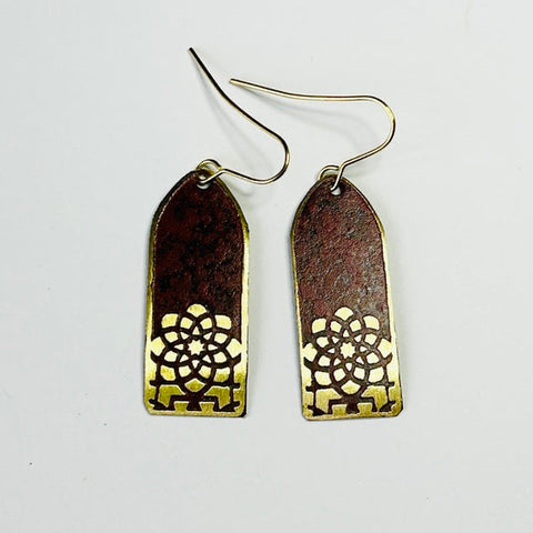 Pia Hook Earrings, Berry (DO36)