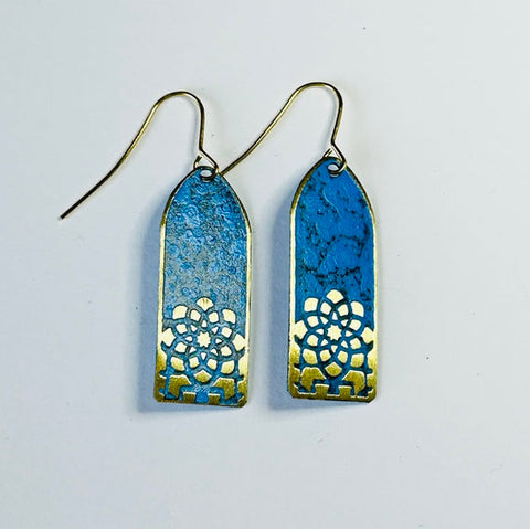 Pia Hook Earrings, Blue (DO36)