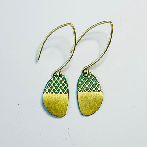 Maya Hook Earrings, Green (DO35)