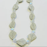 Sumi Leaf Ceramic& Opalite Necklace (CM14)