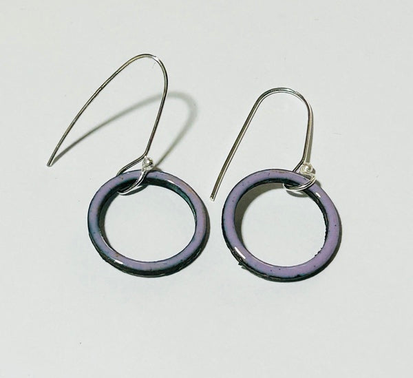 Open Circle Earrings (Purple) JM81
