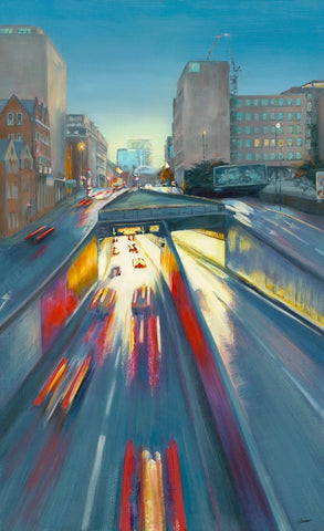 Queensway Underpass. Oil Painting, Framed (JS03)