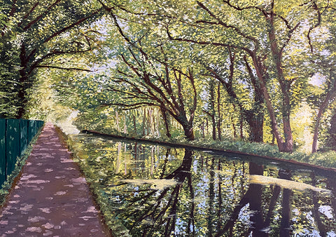 Towpath at Kings Norton. Oil Painting (JC06)