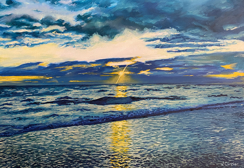 West Coast Sunset. Oil Painting (JC21)