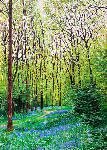 Bluebell Wood. Oil Painting (JC20)
