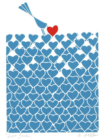 Love Garden. Linocut Print, open ed (GL508)