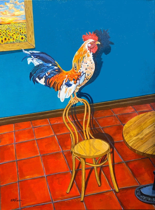 Bistro Cockerel. Acrylic (MA01)