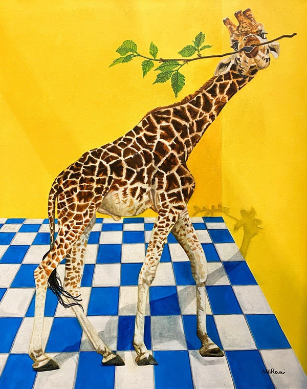Giraffe on Tiles. Acrylic (MA02)