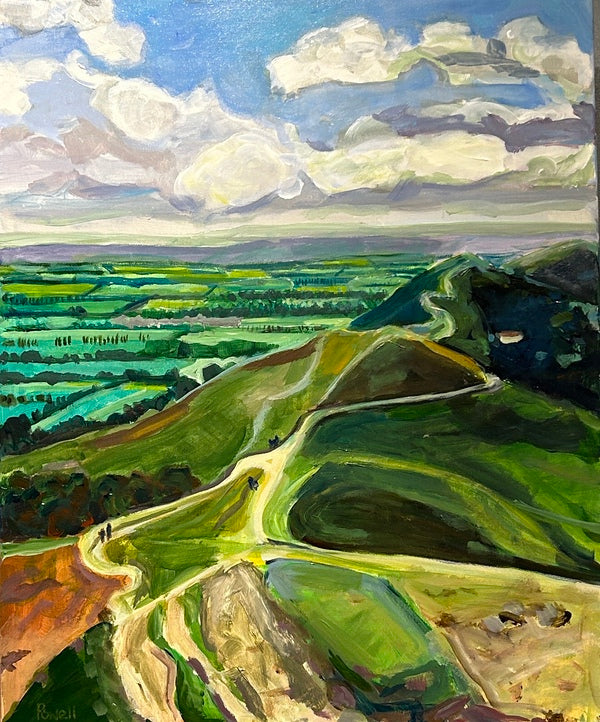 Malvern Hills - Cloud Overture. Acrylic Painting (MP04)