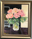 Peonies on the Hearth. Acrylic Painting (MP05)