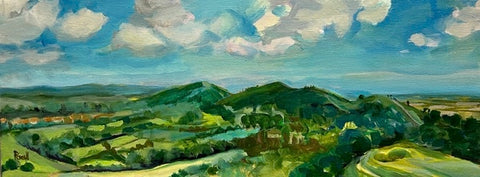 Summer Walk on Malvern Hills. Acrylic Painting (MP06)