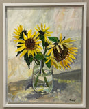 Sunflowers in the White Room. Acrylic Painting (MP07)