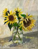 Sunflowers in the White Room. Acrylic Painting (MP07)