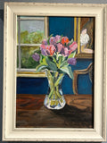 Tulips in Dining Room. Acrylic Painting (MP08)