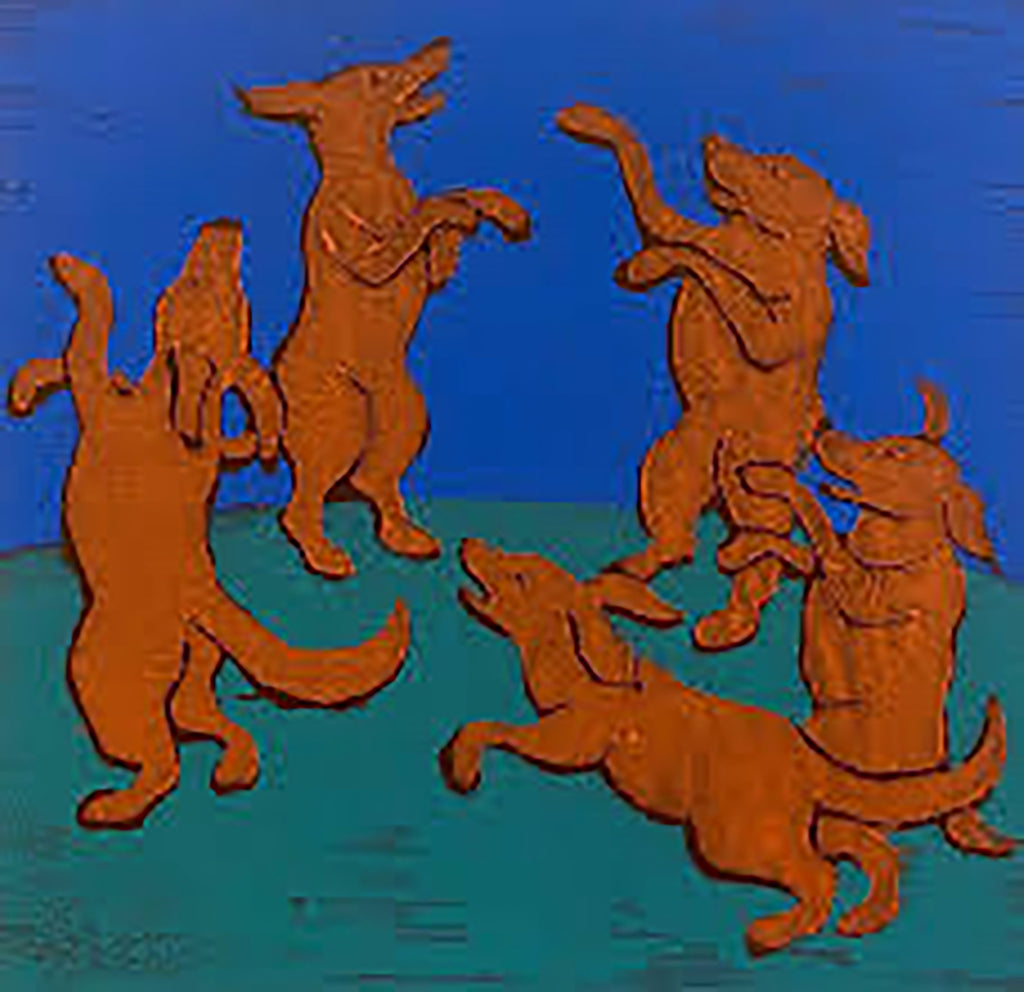 Matisse's Dogs, 64/100 Woodcut Print, Framed (M33)