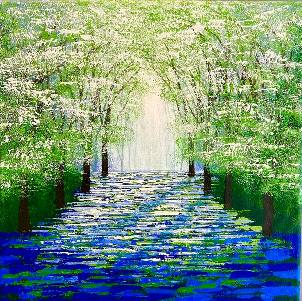 Myrtle Berry Glade. Acrylic painting (AM24)