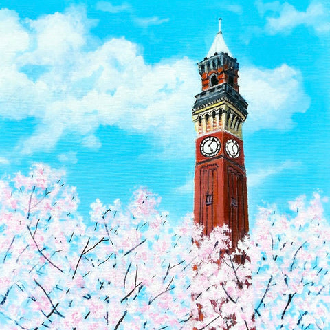 Old Joe and Blossoms. Acrylic Painting (JW01)