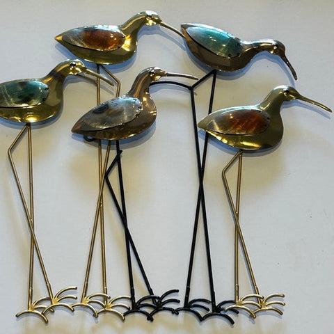 Wading Avocet Birds. Metal Wall Art (PGS05)