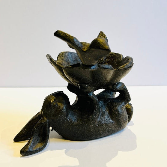 Bunny & Bird Feeder. Garden Metal Art (PGS17)