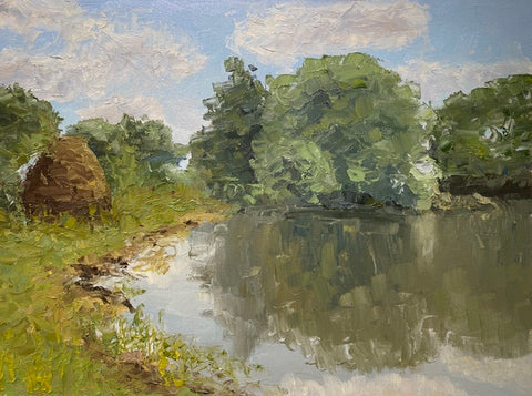 Reflections on the Lake. Oil Painting (AM01)