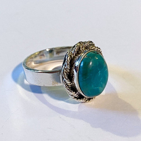 Tibetan Turquoise Ring, Medium (PG60)