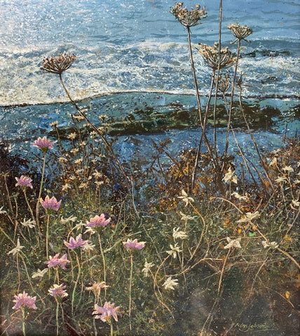 Across the Coastal Path in Autumn. Acrylic Painting (R10)