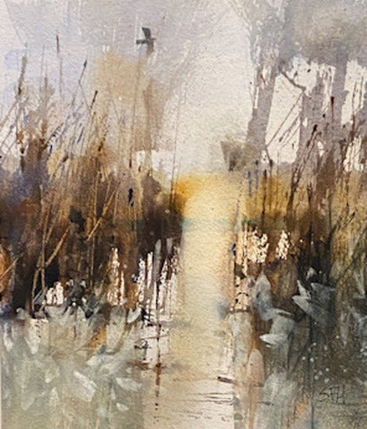 Silver Morning. Watercolour painting. (SH05)