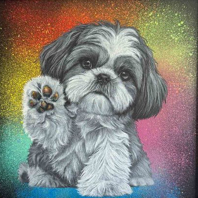 Shih Tzu "Paw", Acrylic Painting (MJ03)