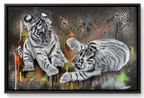 Tiger Cubs "Playful"Acrylic Painting (MJ01)