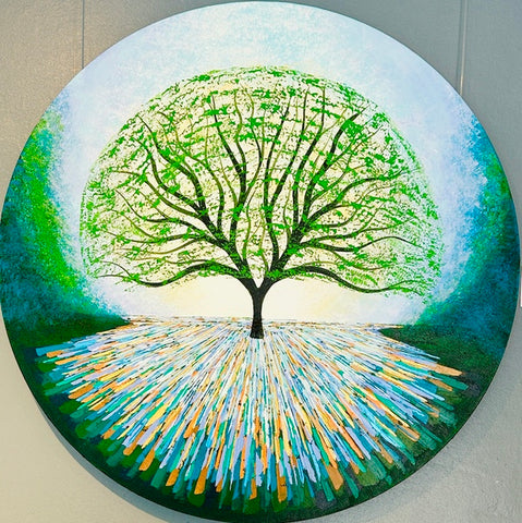 Tree Singing to the Wind. Acrylic painting (AM27)