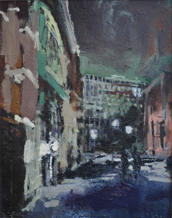 University of Birmingham, Night. Oil on Canvas (AY24)