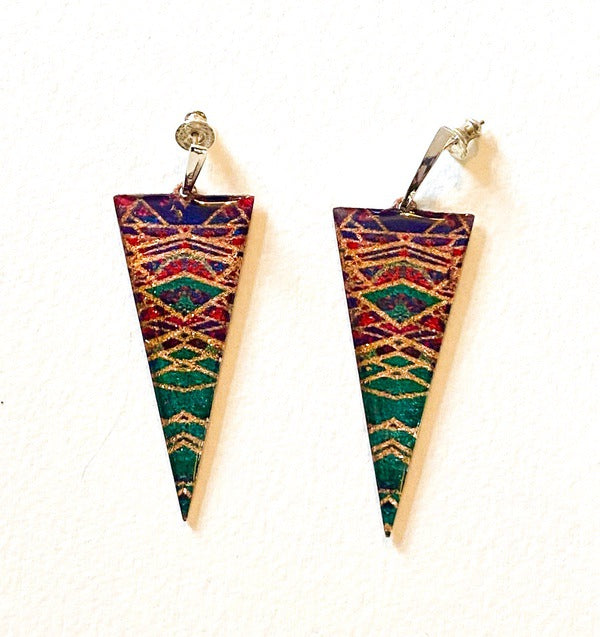 Aztec Long Stud Earrings (VF113)