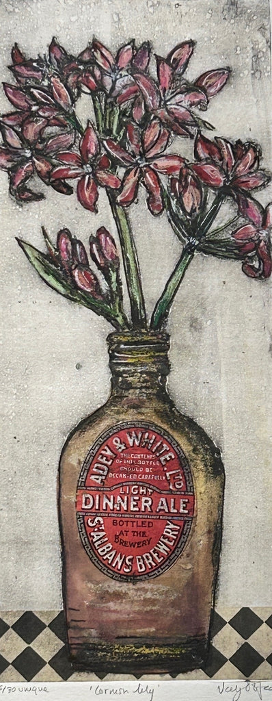 Cornish Lily. Collagraph Print 5/30 (VO03)