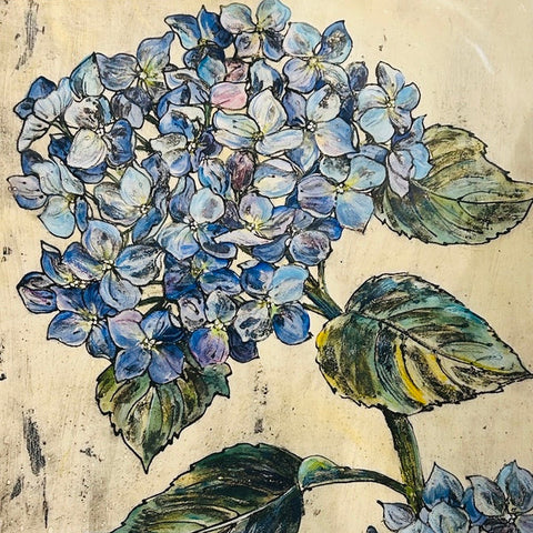 Flowers for Asha. Collagraph Print 2/20 (VO04)