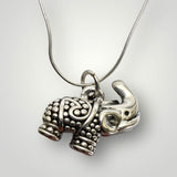 Silver Elephant Pendant with chain (PG31)