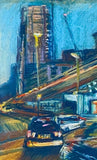 Heading for Suffolk Street. Pastel Painting, Framed (JS19)