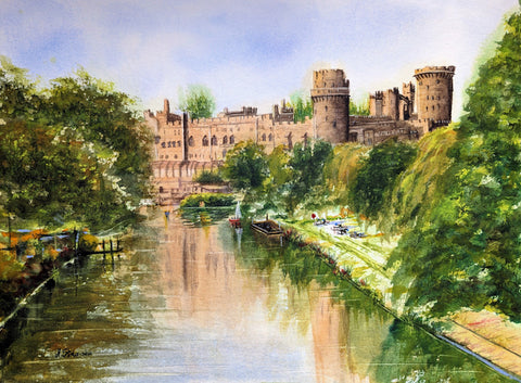 Warwick Castle. Watercolour Painting, (MS10)