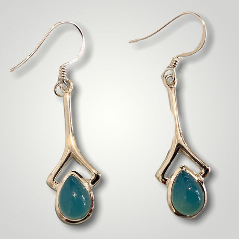 Blue Chal , Teardrop Earrings, (KM56)