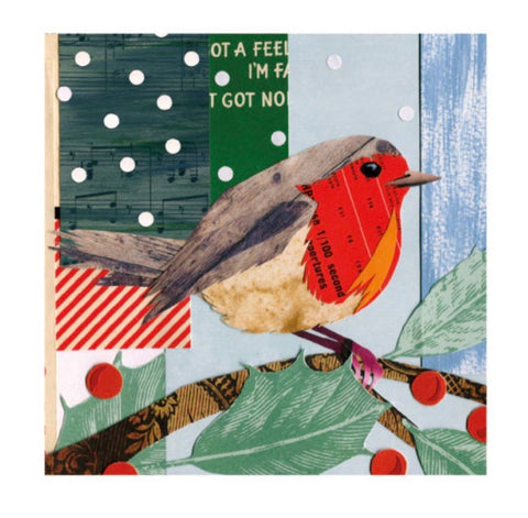 Colourful Robin (8 Christmas cards)
