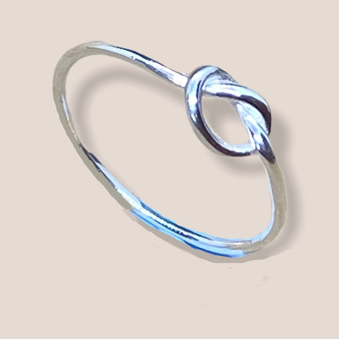 Silver Open Knot Design Ring (Medium) (KM23)
