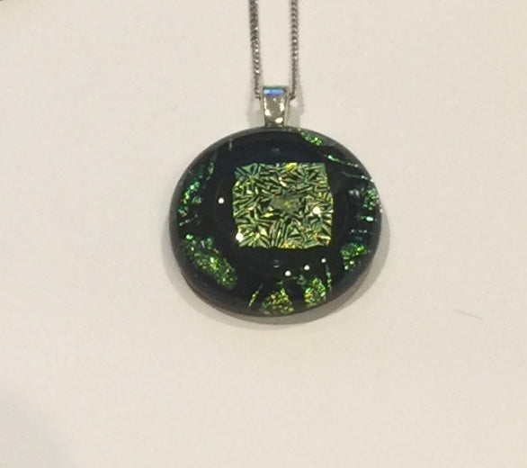 Lime Green Pendant on Black (small)