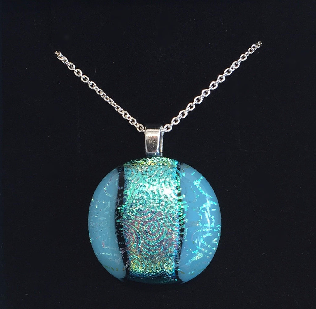 Sky Blue Pendant with Stripe (small)