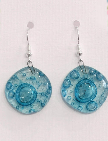 Bubble Round Earrings (Turquoise)
