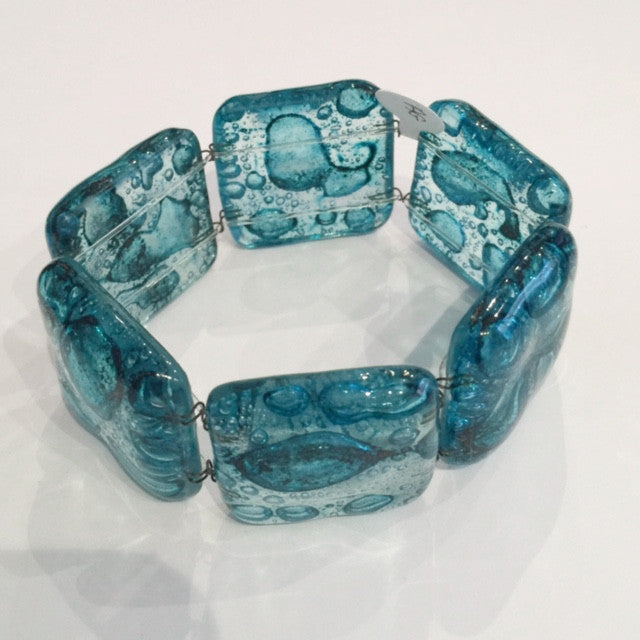 Bubble Square Bracelet (Turquoise)