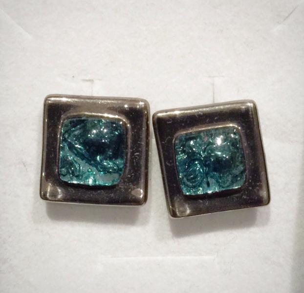 Turquoise Cufflinks Square (A68)