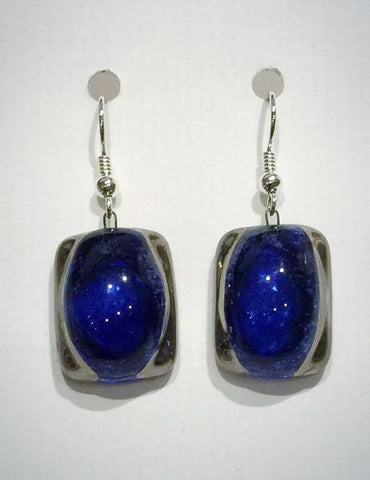 Rectangle Earrings 1 (Dark Blue)