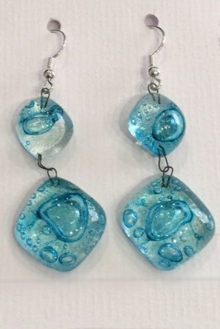 Bubble Double Drop Earrings (Turquoise)