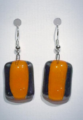 Rectangle Earrings 1 (Orange)